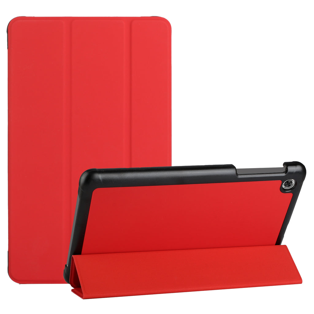 Alcatel Joy Tab 2 Trifold Magnetic Closure PU Leather Case Cover (Red)