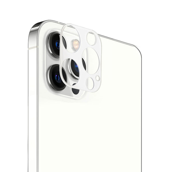 iPhone 13 Pro Max Camera Lens Colored Edge Tempered 2.5D (White)