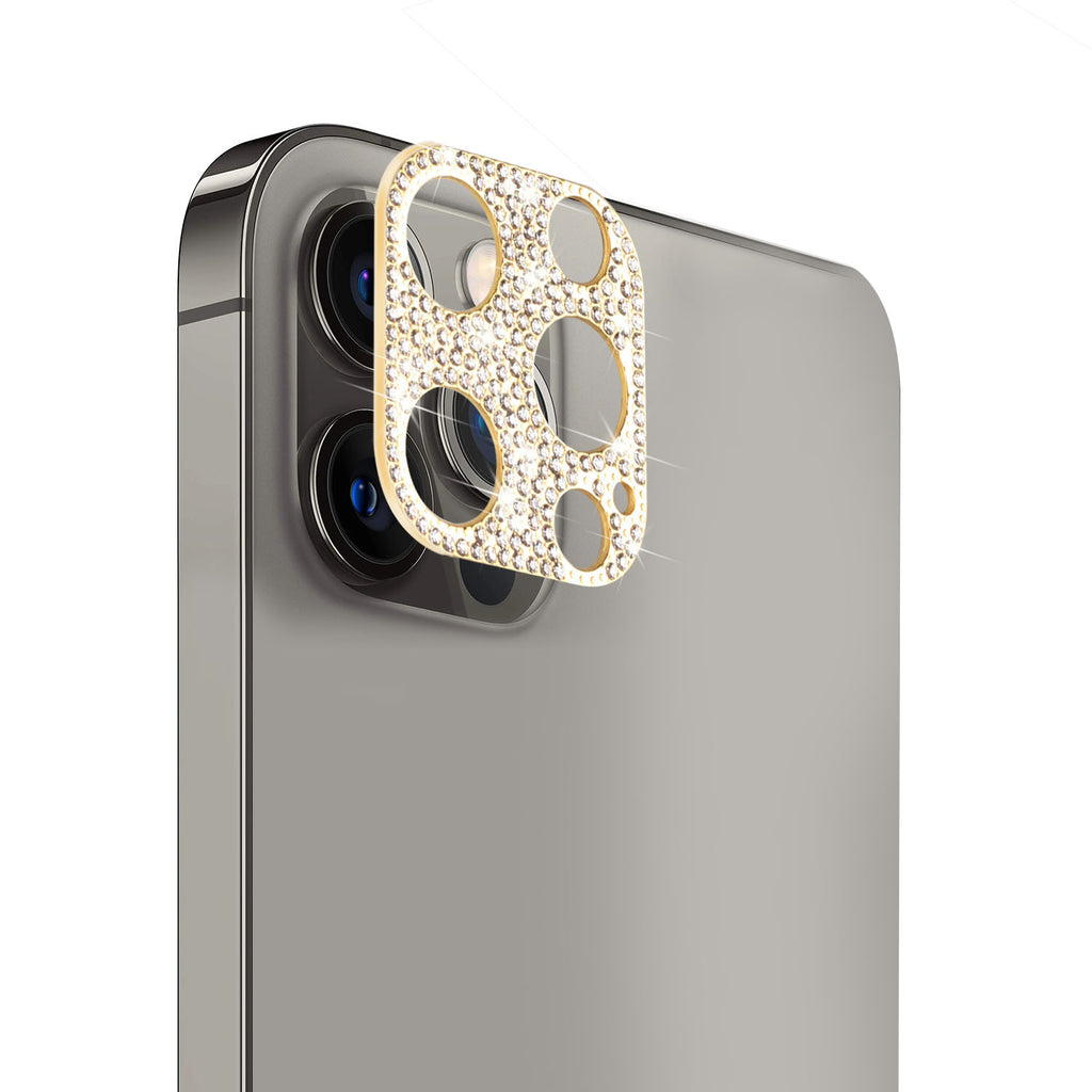 Apple iPhone 11 Pro Max / XS Max Camera Lens Zinc Alloy With Diamond (Gold)