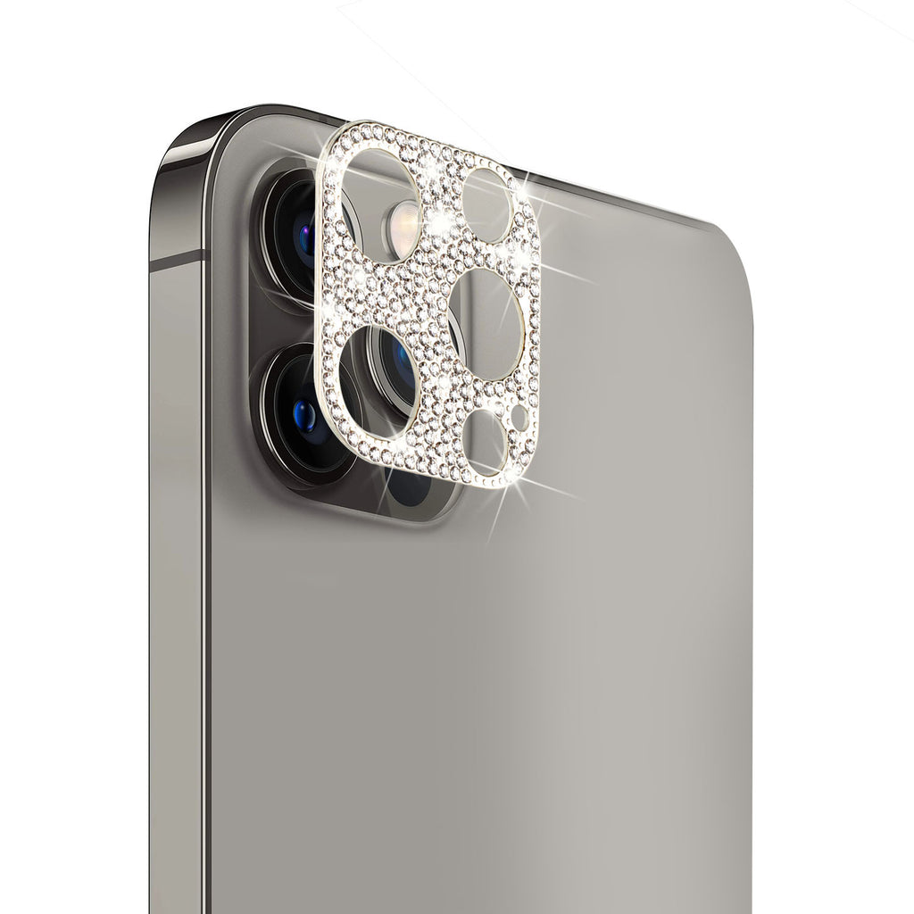 Apple iPhone 11 Pro Max / XS Max Camera Lens Zinc Alloy With Diamond (Silver)