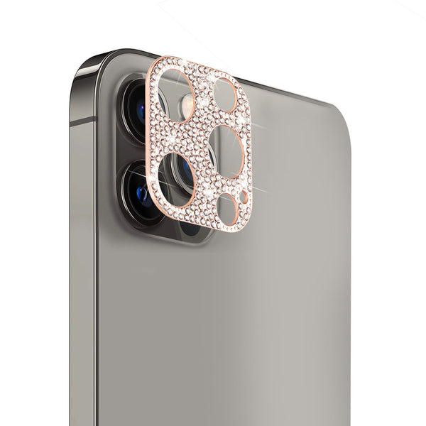 iPhone 13 Pro Max Camera Lens Zinc Alloy With Diamond (Rose Gold)