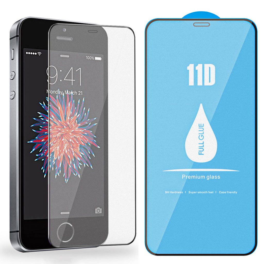 iPhone SE 3 2022 SE/8/7 Anti-Finger Print 11D Full Glue High Grade Alumina Curved Screen Tempered Glass