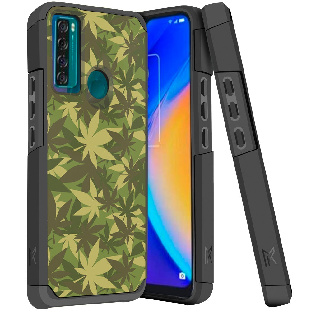 TCL 20 XE MetKase Original ShockProof Case Cover (Camouflage Herb Plant)