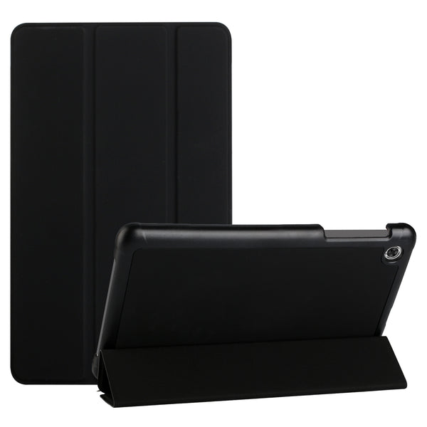 Alcatel Joy Tab 2 Trifold Magnetic Closure PU Leather Case Cover (Black)