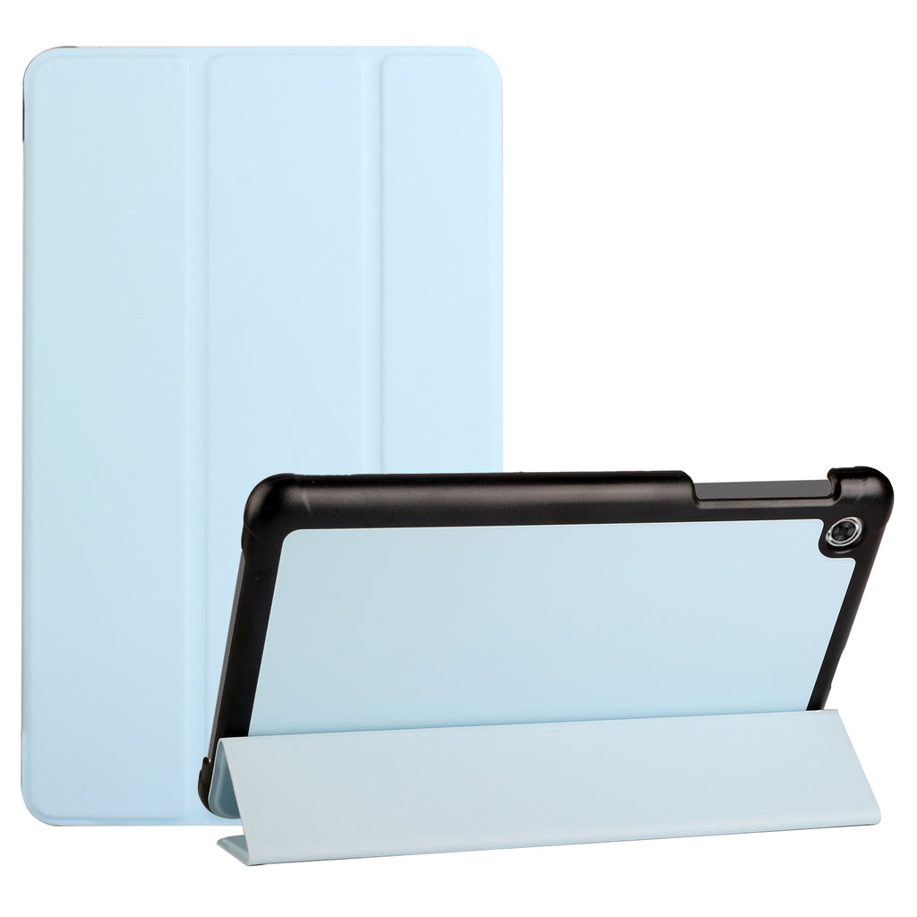Alcatel Joy Tab 2 Trifold Magnetic Closure PU Leather Case Cover (Light Blue)